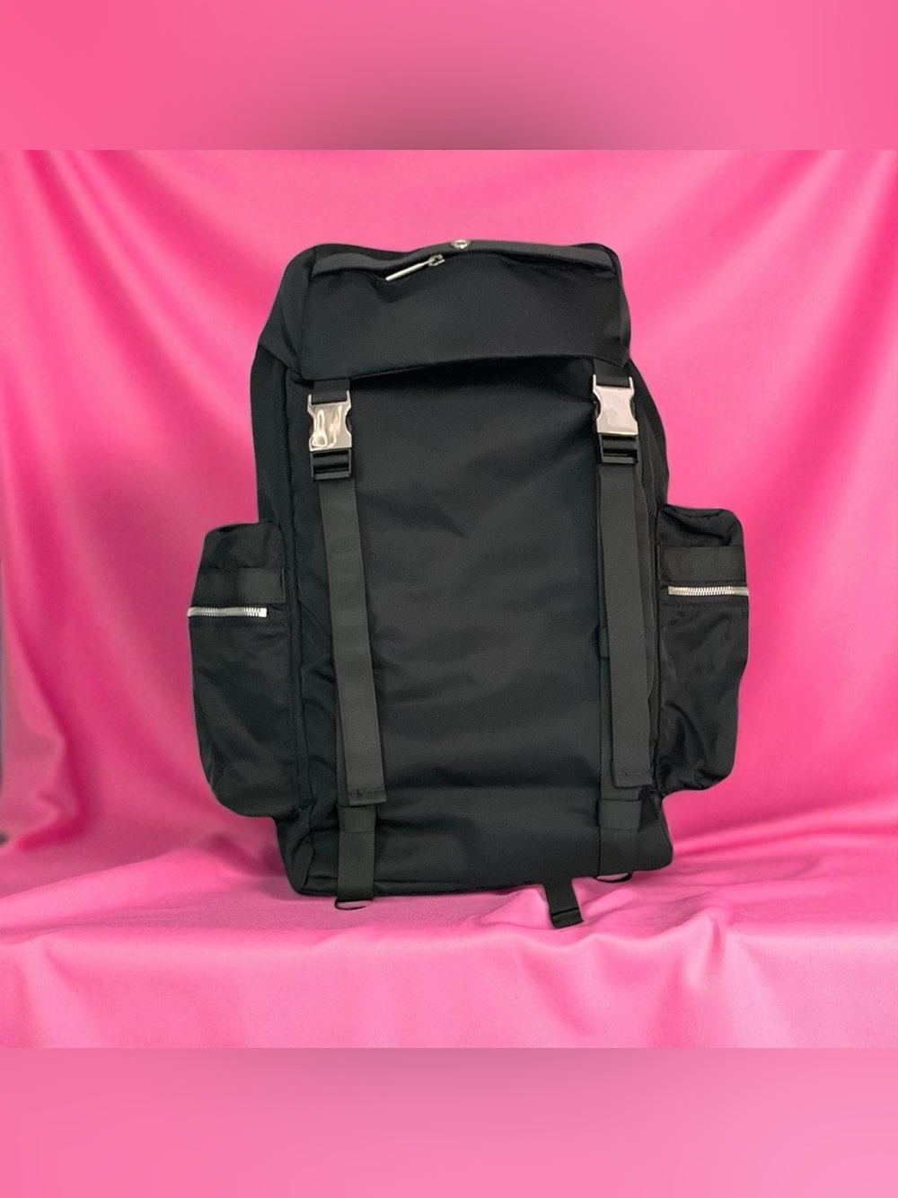 🔆lululemon athletica Black Nylon Roll-Top Backpack 25L
